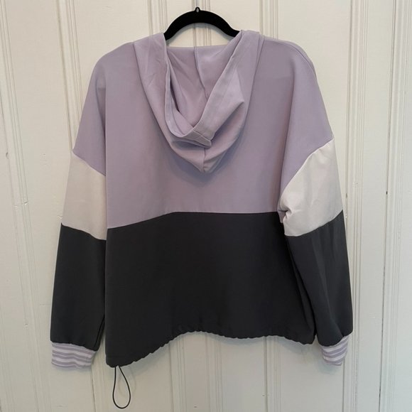 💚 NWOT Avia Hoodie Half Zip Purple Gray White Lar - Picture 4 of 5